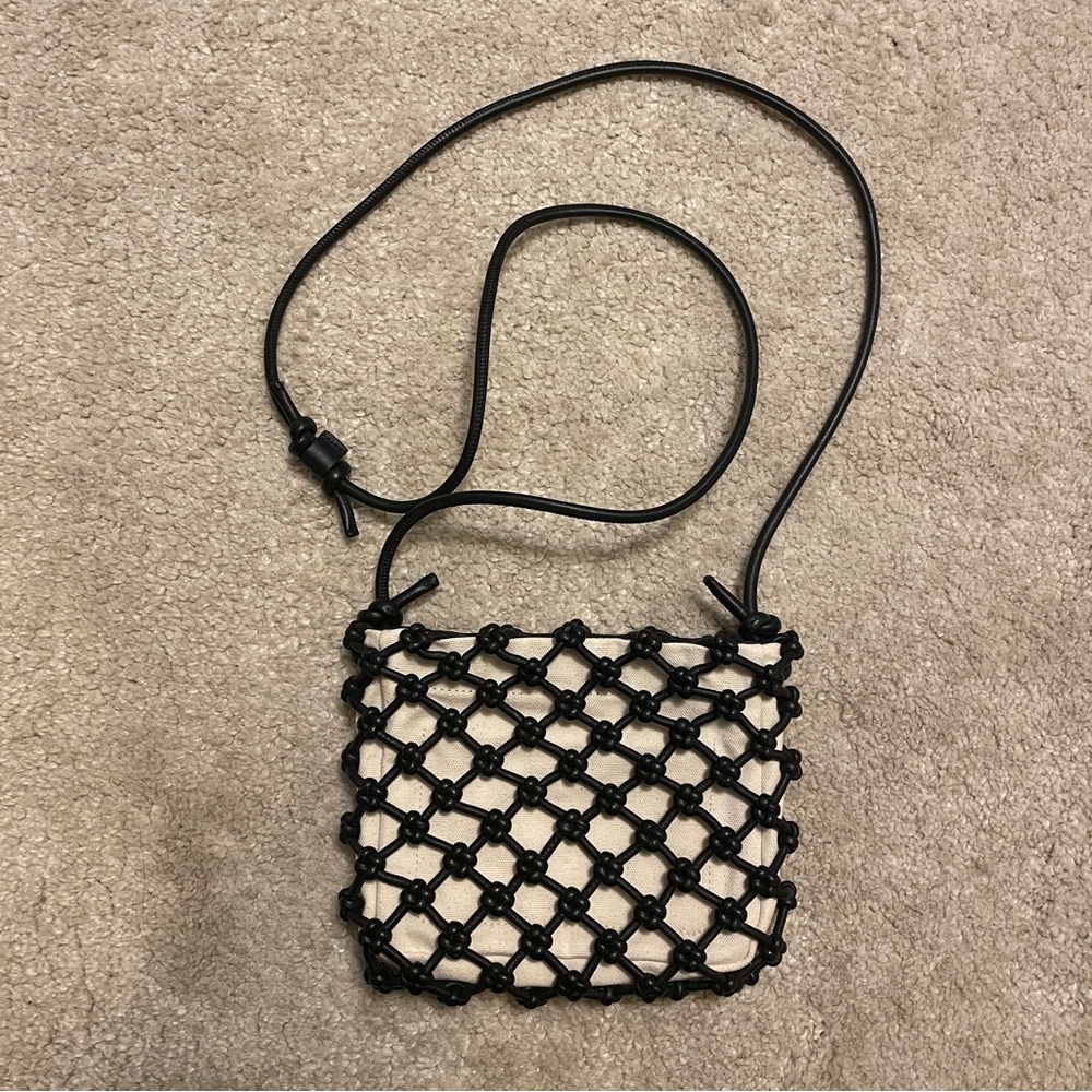 Madewell The Knotted Leather Crossbody Bag True Black - Picture 4 of 5